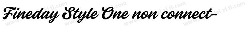 Fineday Style One non connect字体转换